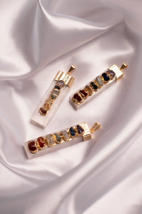 Pingente 7 Chakras dourado