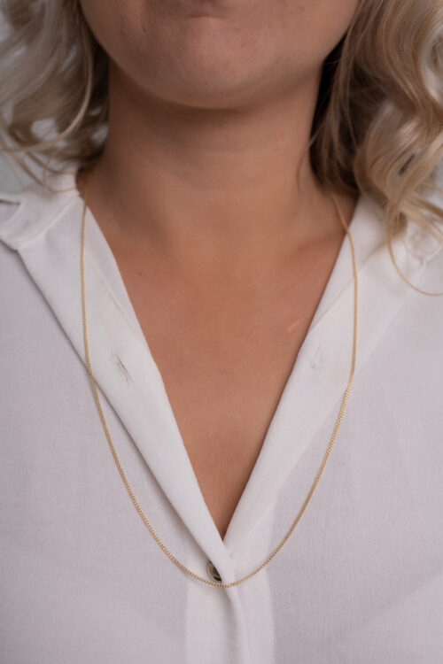 Gargantilha 70cm folheada em ouro 18k