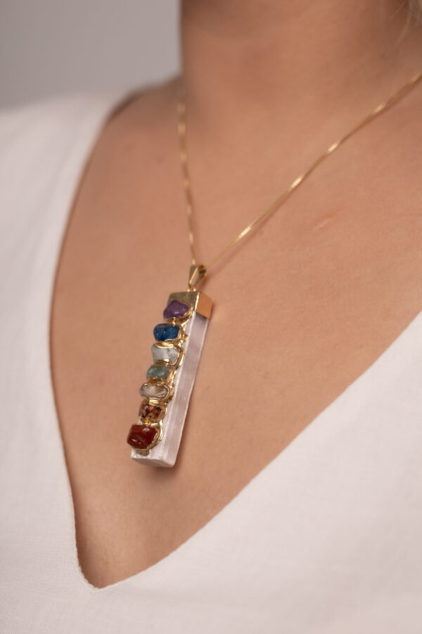 Colar 7 Chakras folheado em ouro 18k - Imagem 4