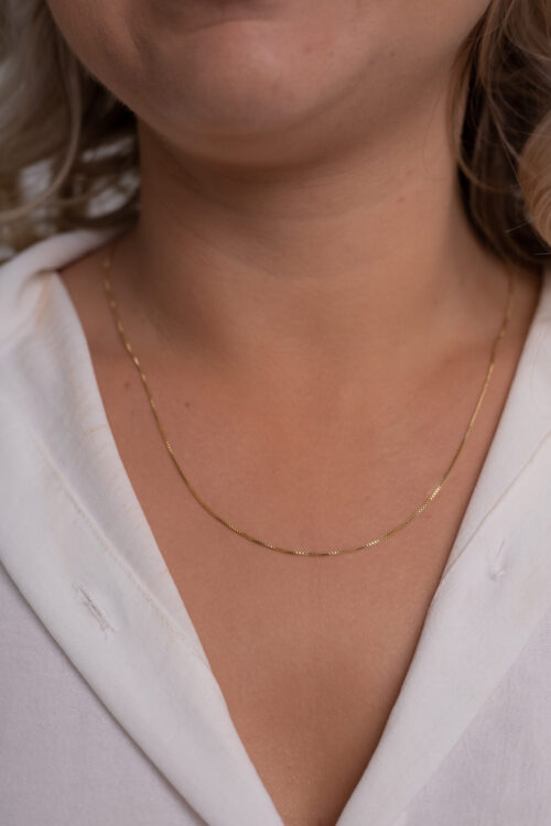 Gargantilha Lisa 40cm folheada em ouro 18k