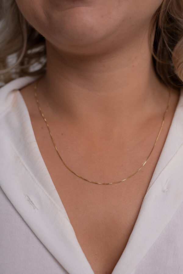 Gargantilha Lisa 40cm folheada em ouro 18k