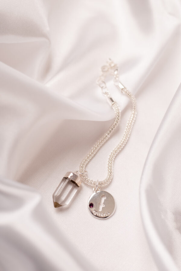 Pulseira folheada em prata Signo de Sagitário - Cristal - Imagem 2