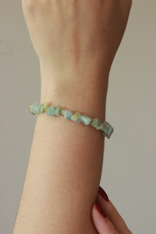 Pulseira Amazonita com elástico - Imagem 2