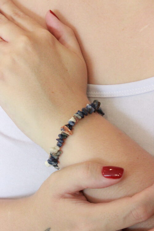 Pulseira Sodalita com elástico