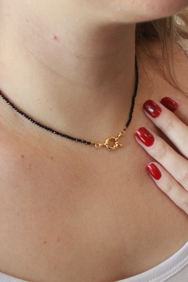 Choker Esfera Obsidiana Negra - Imagem 2