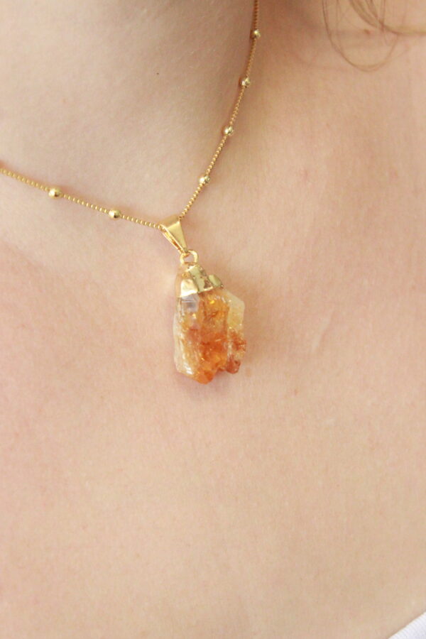 Choker Citrino folheado em ouro 18k - Imagem 2